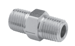 Harris 1/4" NPT Male Chrome Plated Hex Outlet Nipple 957-11M - 9009247 - WeldingMart.com