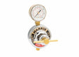 Harris 247-50-CL Single Stage Fuel Gas Regulator, brass/chrome, with gauge for precise welding gas control—WeldingMart.
