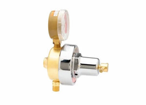Harris 247NC-15 Single Stage Fuel Gas Regulator for welding, 1/4 in. LH, with gauge and connectors, WeldingMart equipment.