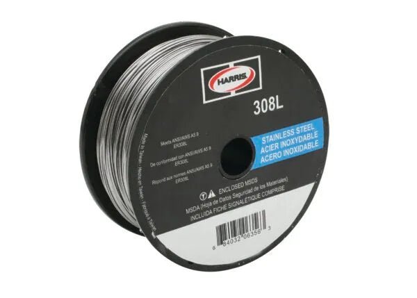 Harris 308L Stainless Steel MIG GMAW Welding Wire .025 2LB Spool - 0308L12 - WeldingMart.com