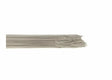 A bundle of Harris 308LSi Stainless TIG GTAW Welding Rods, 1/16 x 36, from a 10 lb box (308ST30), lays horizontally on a white background, closely arranged with uniform length, smooth shiny surfaces, and neatly aligned ends.