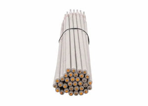 A bundle of Harris 309L 16 Stainless Stick SMAW Welding Rods (5/32 x 14 x 10, 309L670), arranged with ends outward like organized electrodes, banded together against a plain white background.