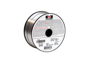 A spool of Harris 309L Stainless MIG GMAW Welding Wire, .030 in x 2 lb, shows silver wire on a black reel. The label lists 309L, size .030, and product code 0309LE2, with red and black Harris branding at the top.