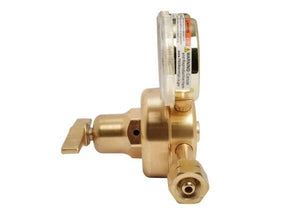 Harris 3500-125-695 Single Stage Brass Regulator for hydrogen/methane, ideal welding gas control, gauge & side valve.