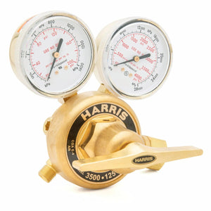 Harris 3500-200-347 Single Stage Air Regulator with dual gauges, control valve for precise welding gas flow—WeldingMart accessory.