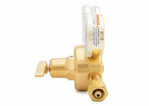 Harris 3500-200-347 Single Stage Air Regulator for welding tools, with valve handle, pressure gauge, and hose connection.