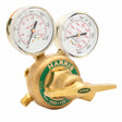 Harris 3500-200-540 high-pressure oxygen regulator with dual psi/kPa gauges, ideal for welding manifolds and cylinder applications.