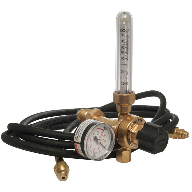 Harris 351-60Ar-58010 Flowmeter Argon/Carbon Dioxide Regulator Shielding Gas Kit - 3100353 - WeldingMart.com