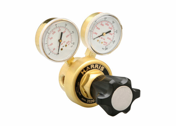 Harris 3520-050 High-Flow Two Gauge Inline Manifold Non-Corrosive Regulator - 3003561 - WeldingMart.com