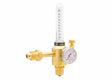 The Harris 3100546 - 355-2CD Compensated Flowmeter Argon/Carbon Dioxide Regulator features a pressure gauge, measurement lines, an adjustment knob, and a threaded cylinder connector. It is suitable for Argon/CO2 applications.