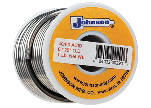 Harris 40/60 Leaded Acid Core Solder 1/8" X 1 lb Spool - 40A61 - WeldingMart.com