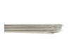 A box of Harris 410 Stainless TIG GTAW Welding Rods (1/16, 10 lbs, 0410T30) is stacked diagonally on a white background. The smooth, silver rods are uniform in thickness, with slightly uneven tips.