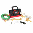 Harris 43-425F-510P Propane Cutting Torch Kit with hoses, regulators, gauges, torch, wrench, safety glasses, carrying bag.
