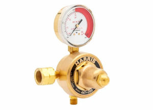Harris 447-50-1/4 in. Pipeline Regulator for welding; brass, single stage, psi gauge, threaded hose connectors, WeldingMart.