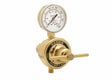 Harris 447NC-15-1/4" RH Pipeline Oxygen Regulator for welding, brass body, psi/kPa gauge, precise oxygen control tool.