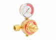 Harris 547NC-15-CL single stage fuel gas regulator for welding, with brass body, gauge, and connectors from WeldingMart.