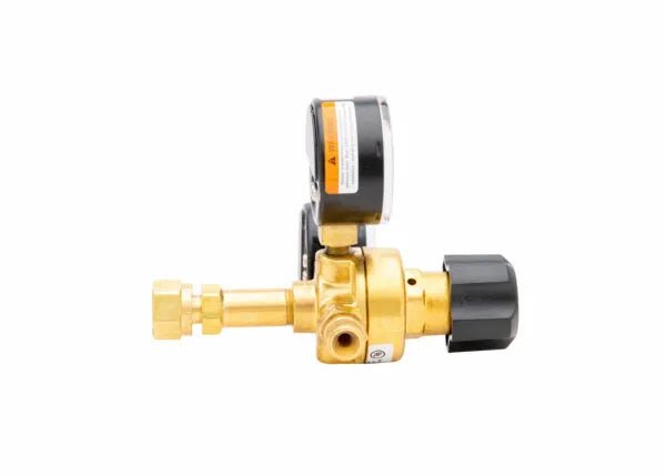 Harris 601-15-200-B Single Stage Acetylene Regulator, brass body, gauge, for welding equipment at WeldingMart.