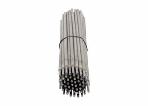 A box of Harris 6013 Stick SMAW Welding Rods 3/32 x 10 (60135010) is shown tightly bundled with a black twist tie against a plain white background. These straight, silver-gray electrodes are ideal for general-purpose welding.