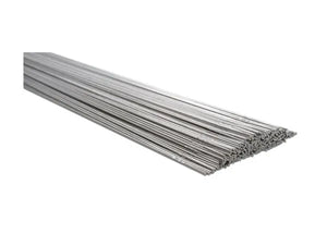 A box of Harris 630 Er630 17-4Ph Stainless TIG GTAW Welding Rods (1/16, 10lb, 174Ph30), featuring uniformly sized, smooth silver rods neatly stacked and precisely aligned against a white background.