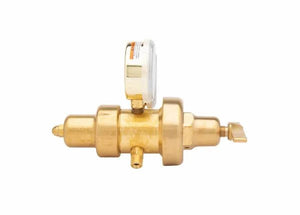Harris 9200-50-350 Two Stage Hydrogen/Methane Regulator for welding, brass body, pressure gauge, shown on white background.