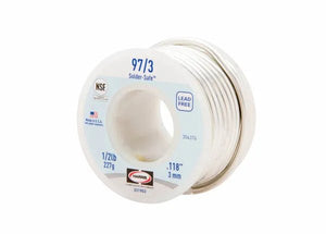 Harris 97/3 Lead-Free Solid Wire Solder 0.118 in 1/2 lb Spool - 331903 - WeldingMart.com