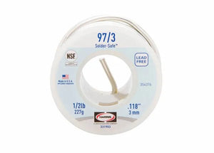 Harris 97/3 Lead-Free Solid Wire Solder 0.118 in 1/2 lb Spool - 331903 - WeldingMart.com