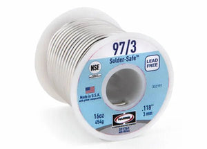 Harris 97/3 Lead-Free Solid Wire Solder 0.118 in. x 1 lb Spool- 331761 - WeldingMart.com