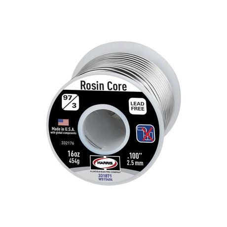 Harris 97/3 Rosin Core Solder .100 X 1 lb Spool - 331871 - WeldingMart.com