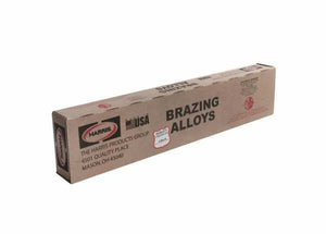 Harris Blockade Phos-Copper Brazing Alloy 3/32" 25lb box, welding accessory for copper-to-brass, self-fluxing, USA-made.