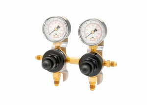 Harris CB2 Beverage Regulator Secondary, Soda, 160 PSI, 1/4 SAE, 1/4 SAE, 2 Pressure, 1/4 SAE Thru - 3005222 - WeldingMart.com