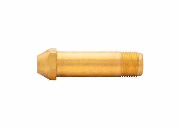 Harris CGA 300 Regulator Inlet Stem 60186-9000693 brass welding fitting with hex tip and threads, WeldingMart accessory, white background.