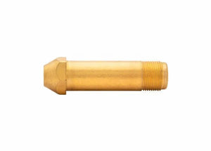 Harris CGA 300 Regulator Inlet Stem 60186-9000693 brass welding fitting with hex tip and threads, WeldingMart accessory, white background.