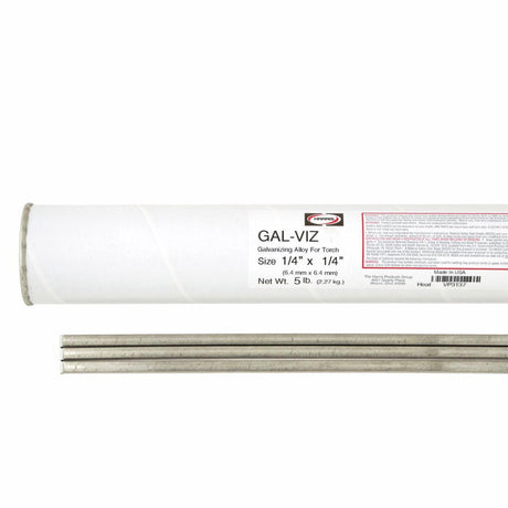 Harris Gal-Viz™ Galvanizing Solder 1/4 in. x 1/4 in. x 18 in. 1 ea. 5 lb. tube in box - GLVIZ90 - WeldingMart.com