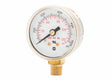 Harris 1-1/2" 150 PSI welding gauge 9006035, gold finish, brass stem, white face, black/red markings, "USE NO OIL" warning.