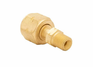 Harris Hose M/A-to-F/B LH Acetylene Adaptor 9004419, brass welding accessory with hex nut, male connector for acetylene tools.