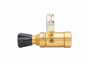 Harris HP750-500-5500 gas regulator for welding, brass body, high flow, black knob, gauge, accessories at WeldingMart.