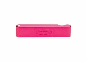 A rectangular, bright pink Harris King Tip Cleaner (2010690) with a closed handle featuring rounded edges and MANTIS embossed in an oval. A small notch on the right edge shows where the tip cleaner folds out.