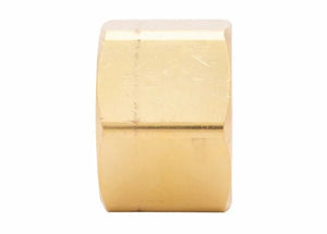 Harris LH Manifold Union Nut 9005725 for welding, brass hex design, durable accessory for manifolds, shown on white background.