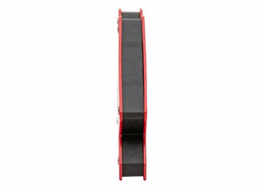 The Harris Magnetic Holder - Medium (MAGFXMD) is shown top-down, displaying its slim, black center with red borders. Its solid, symmetrical rectangular shape contrasts sharply against a clean white background.