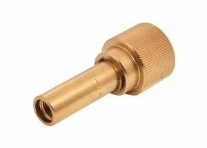The Harris V-W-1 V-Series Equal Pressure Mixer – 9105213 is a brass mixer with a knurled grip and threaded end, designed for secure attachment and safe handling of all fuel gases.