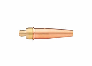 Harris Model 1-GPN 7 V-Series Hand Cutting Tip 1502328 for welding torches, copper/brass, propane or natural gas, white background.
