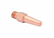 The Harris Model 1390-5N Separable Brazing Tip - 1600210 features a threaded base for attachment, hexagonal midsection for tightening, and a tapered nozzle with a small opening. Shown on a plain white background.