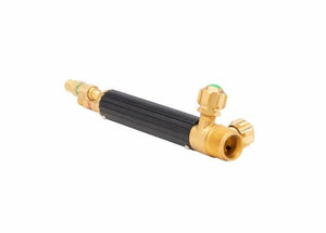 Harris 1401143 19-6A Combination Torch Handle with front and check valves, for welding or cutting, on white, WeldingMart tool.