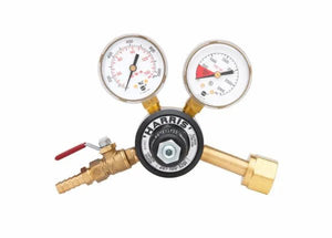 Harris Model 201-100P-320i-G CO2 Brass Beverage Regulator - 3002260 - WeldingMart.com