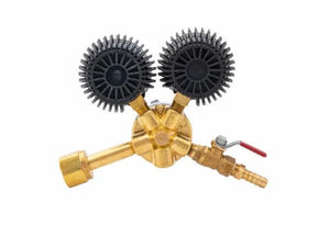 Harris Model 201-30-320i-G CO2 Brass Beverage Regulator - 3004600 - WeldingMart.com