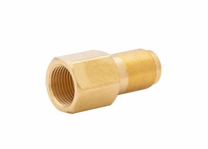 Harris Model 2357-3 brass nipple for 2290 heating tips—threaded replacement part for welding torches and piping systems.