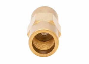 Close-up of Harris 2543 Welding Coupler for 2290 Heating Tips, showing internal threading, ideal for WeldingMart equipment.