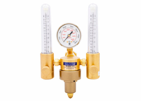 Harris Model 356-Ar/He-580 Dual Flowmeter Regulator - 3100140 - WeldingMart.com