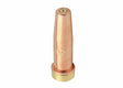 Harris 3690-1AC Hand Cutting Tip for welding torches, copper-colored, tapered design with small holes, on white background.