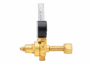 Harris 3100578-601-CD-320 Welding Flowmeter Regulator with pressure gauge and clear tube, front view on white background.